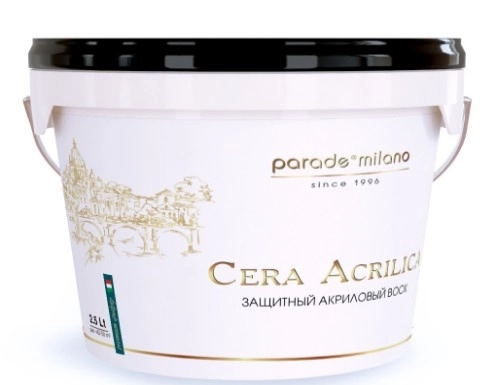 Декоративный защитный воск акрил.PARADE Cera Acrilica 0,9л