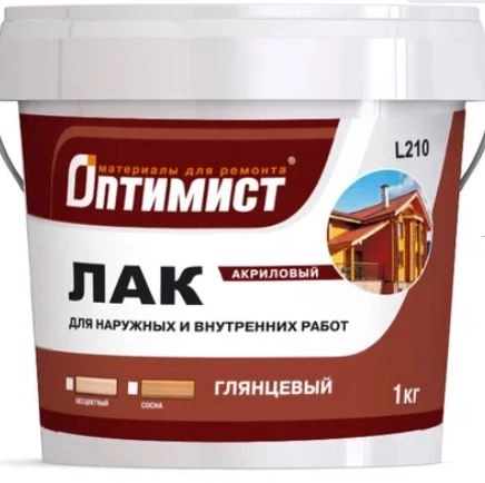 Лак Оптимист L210 акрил.гл. д/вн/нар. работ 0,9кг