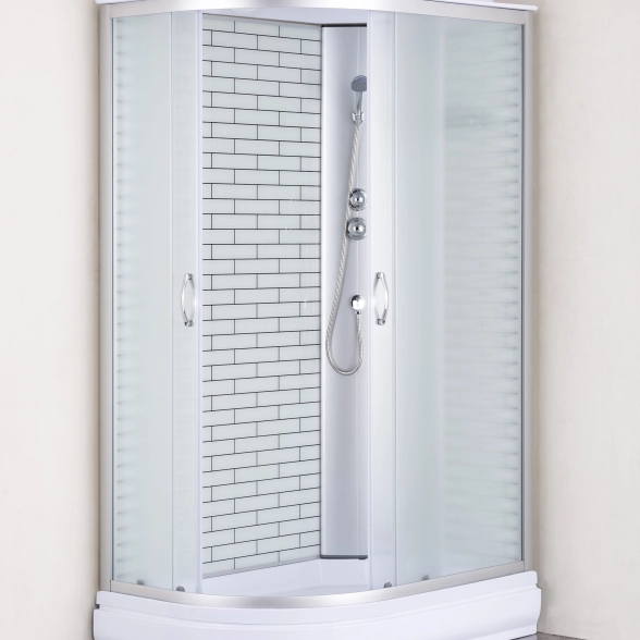 Кабина душ.Loranto (CS-66120-20R FW 120) белый кирпич 120*80