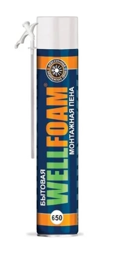 Пена монтажная WELLFOAM 650 всесезон. 1000(650)мл