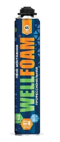 Пена монтажная проф. WELLFOAM PRO 65 premium всесез.850мл