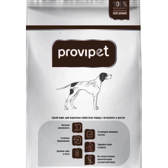 Корм д/мелких собак Provipet c ягненком и рисом 2кг