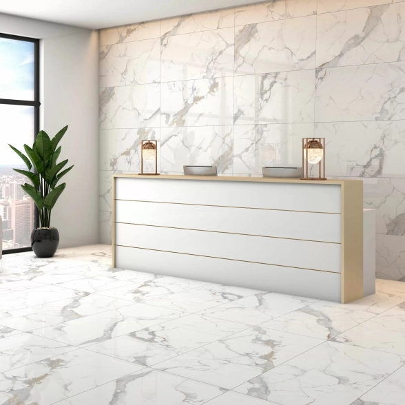 Керамогранит Calacatta Imperial 40*80 GT40806103MR бел