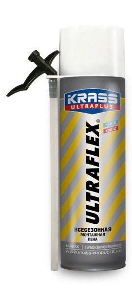 Пена монтажная KRASS ULTRAFLEX Short Всесезонная 0,5л