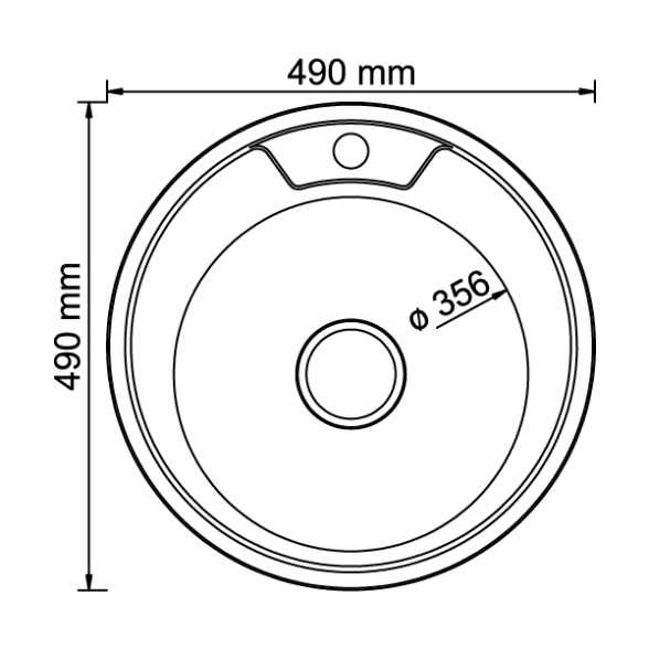 Мойка Mixline D49 0.8 мм с/сиф декор 532306