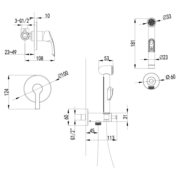 Смеситель д/биде Lemark LM1119C New