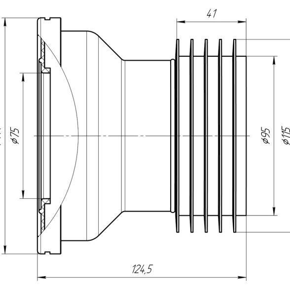 Труба фановая Ани 110 W1218 прямая