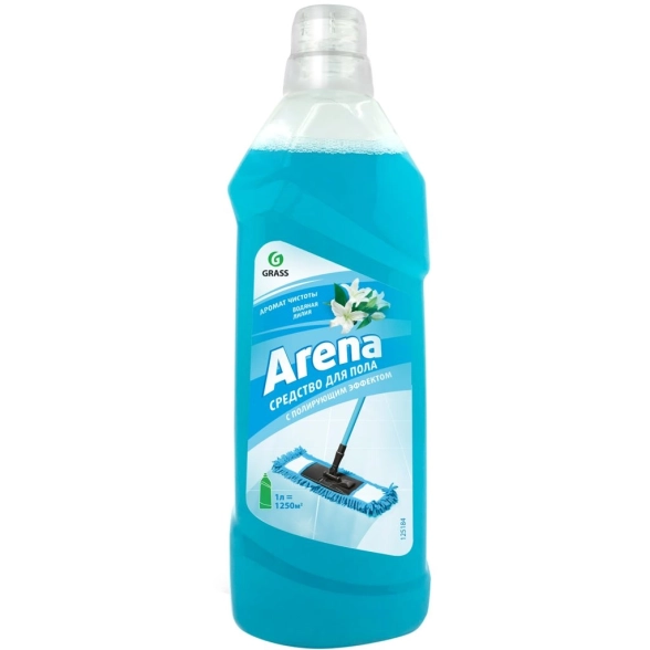 Ср-во моющее д/пола с полир. эффектом Arena 1л водная лил