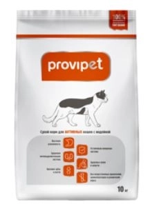 Корм для актив/кошек с индейкой (ProviPet) 5113