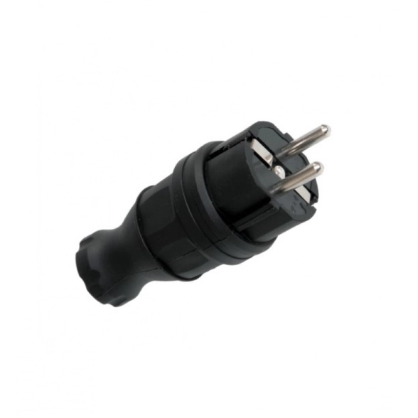 Вилка прямая каучук 2Р+РЕ 16А 230В IP44 EKF DIY