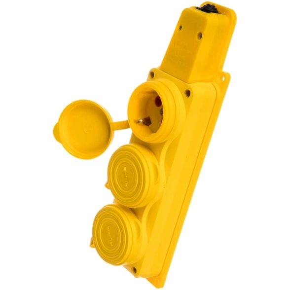 Розетка перенос. с/3 каучук 2Р+РЕ 16А 230В IP44 EKF DIY