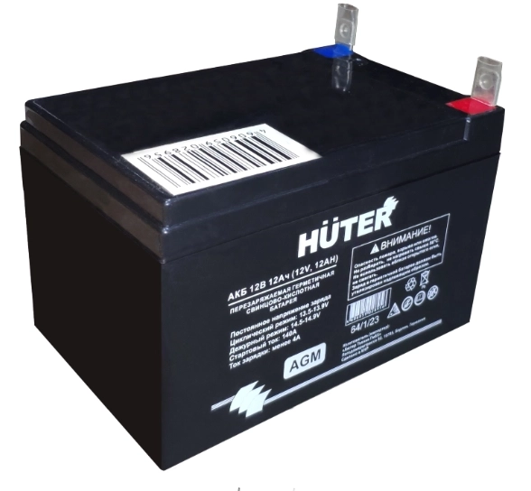 Аккумулятор для генератора Huter 12В 12Ач 64/1/23