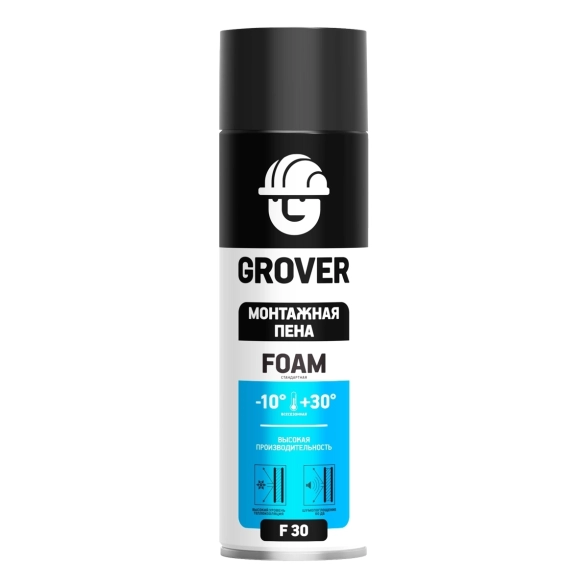 Пена монтажная GROVER F30 стандартная всесезонная 500мл