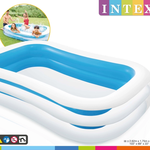 Бассейн Intex Семейный 2кольца 56483